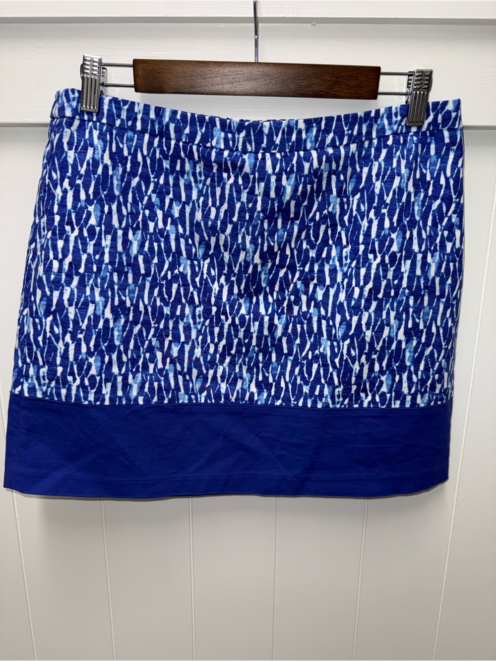 Michael Michael Kors Blue Abstract Print Mini Skirt Size 8P Petite